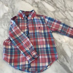 Ralph Lauren button down long sleeve plaid size4